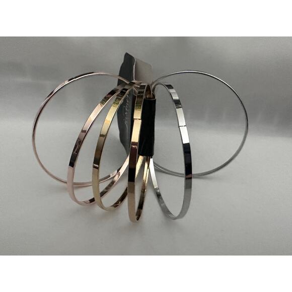 New Mixed Metal 6-Piece Bangle Bracelet Set  by Jasmine Lane Jewelry Co. - Picture 7 of 9